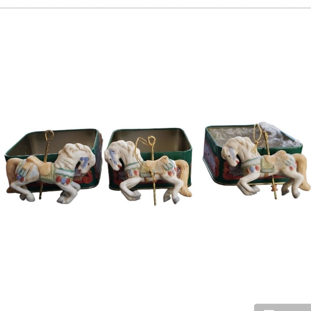 3 Willitts Carousel Horse Ornaments